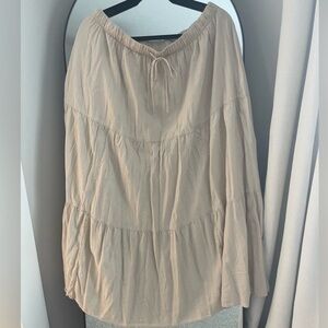 Abercrombie & Fitch Beige Midi Skirt